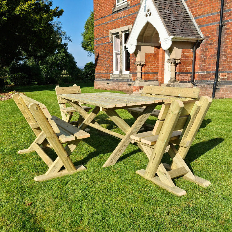 Moorvalley 6 Seater Cheddleton Dining Set | Sheds.co.uk