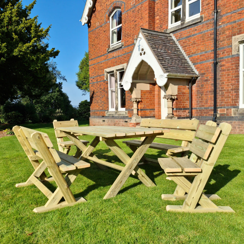 Moorvalley 6 Seater Cheddleton Dining Set | Sheds.co.uk