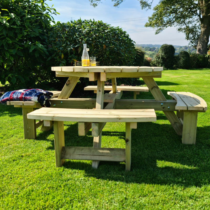 Moorvalley 8 Seater Round Picnic Table | Sheds.co.uk