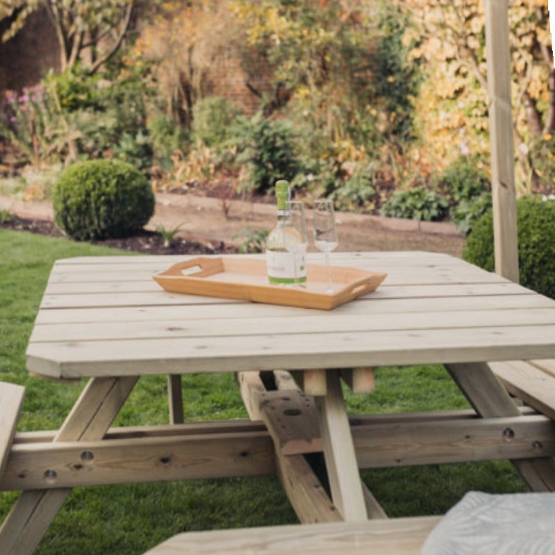Moorvalley 8 Seater Square Picnic Table | Sheds.co.uk