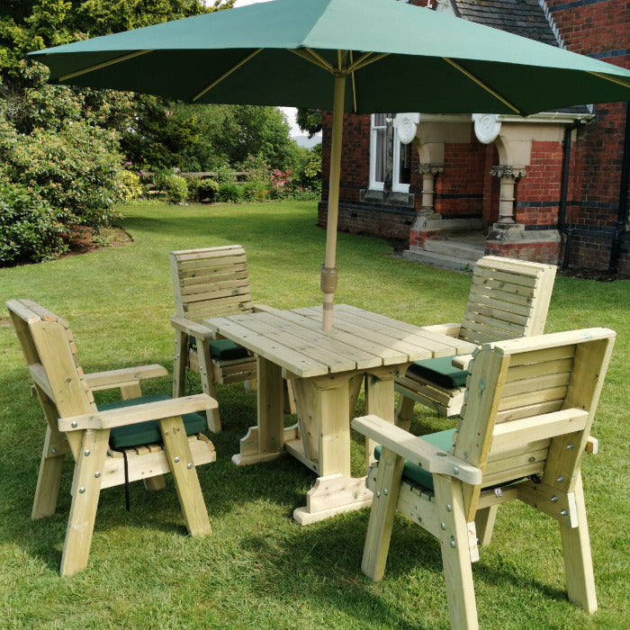 Moorvalley Ergo 4 Seater Rectangular Dining Set | Sheds.co.uk