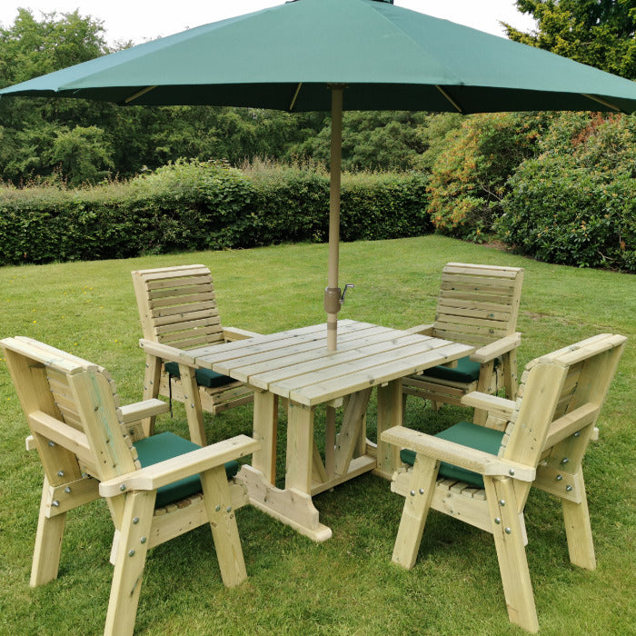 Moorvalley Ergo 4 Seater Rectangular Dining Set | Sheds.co.uk