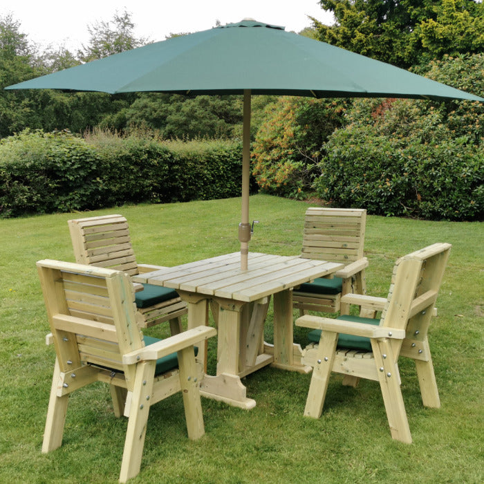 Moorvalley Ergo 4 Seater Rectangular Dining Set | Sheds.co.uk