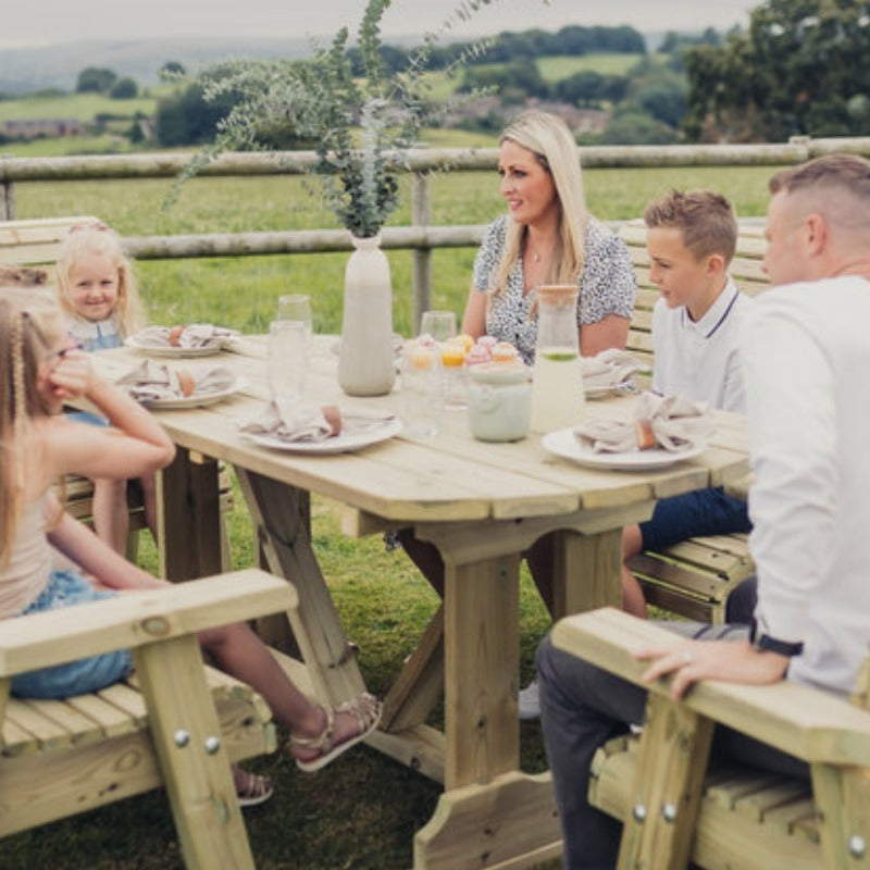 Moorvalley Ergo 6 Seater Rectangular Casual Dining Set | Sheds.co.uk