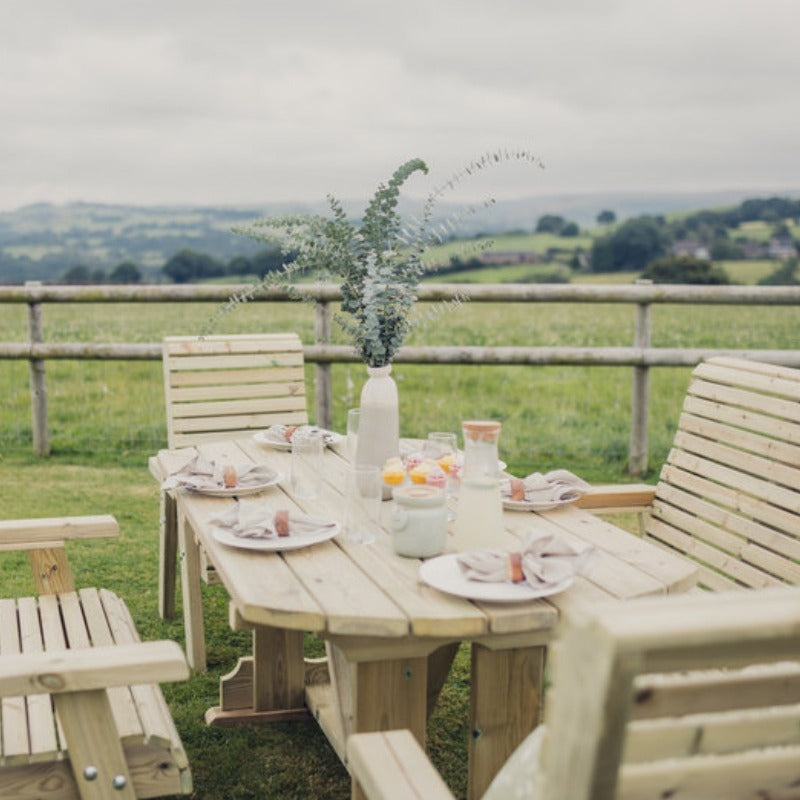Moorvalley Ergo 6 Seater Rectangular Casual Dining Set | Sheds.co.uk