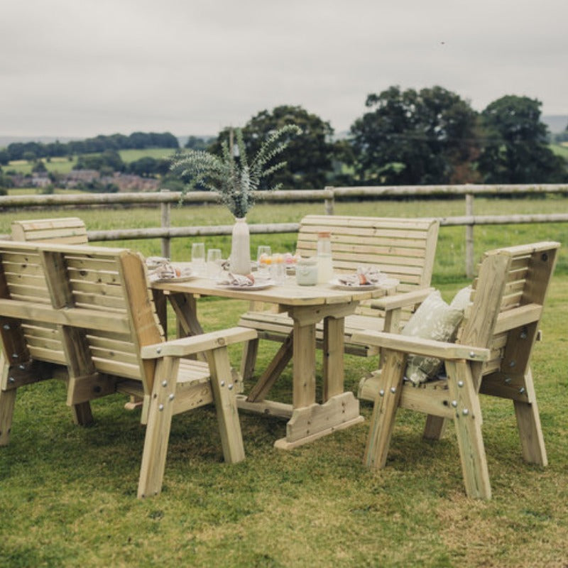 Moorvalley Ergo 6 Seater Rectangular Casual Dining Set | Sheds.co.uk