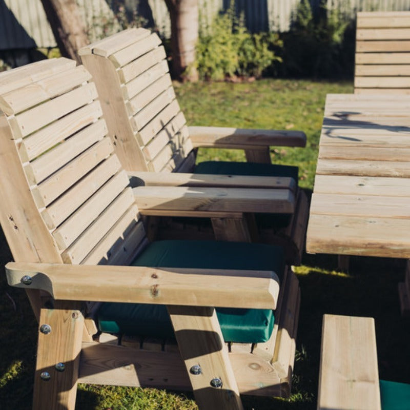 Moorvalley Ergo 8 Seater Square Dining Set | Sheds.co.uk