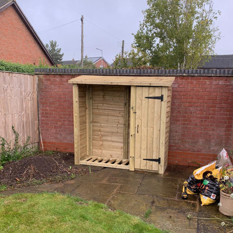Moorvalley Heavy Duty Log Store with Tool Shed | Sheds.co.uk