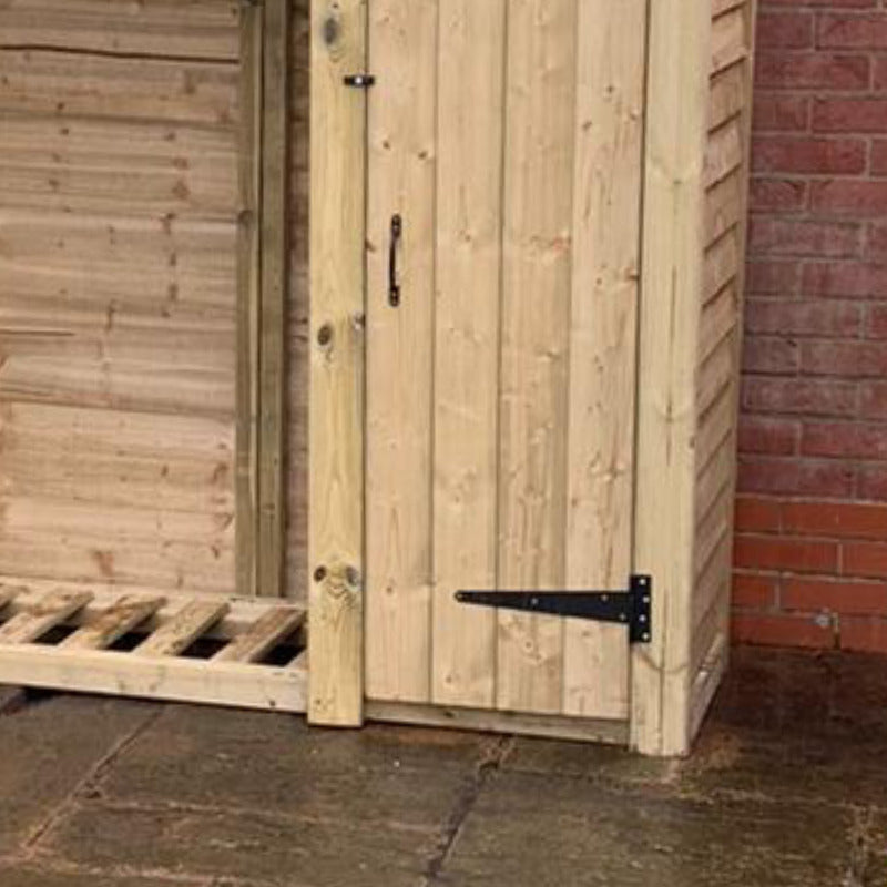 Moorvalley Heavy Duty Log Store with Tool Shed | Sheds.co.uk