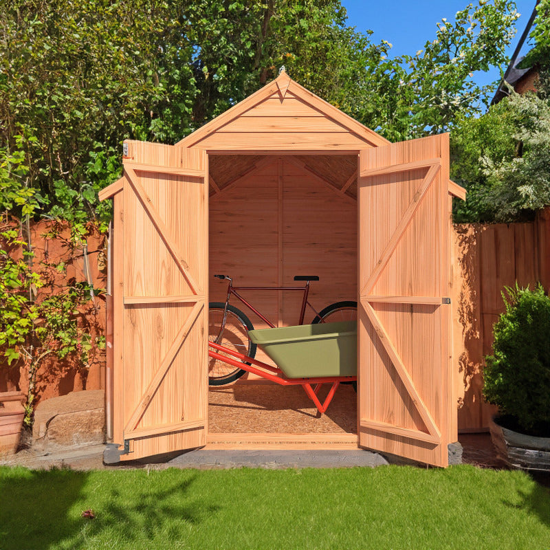 Loxley 6' x 4' Windowless Double Door Overlap Apex Shed | Sheds.co.uk