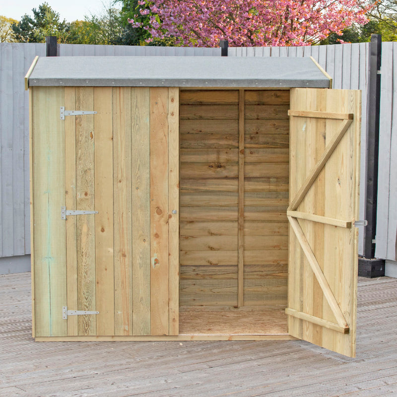 Loxley 6' x 3' Pressure Treated Overlap Double Door Pent Shed | Sheds.co.uk