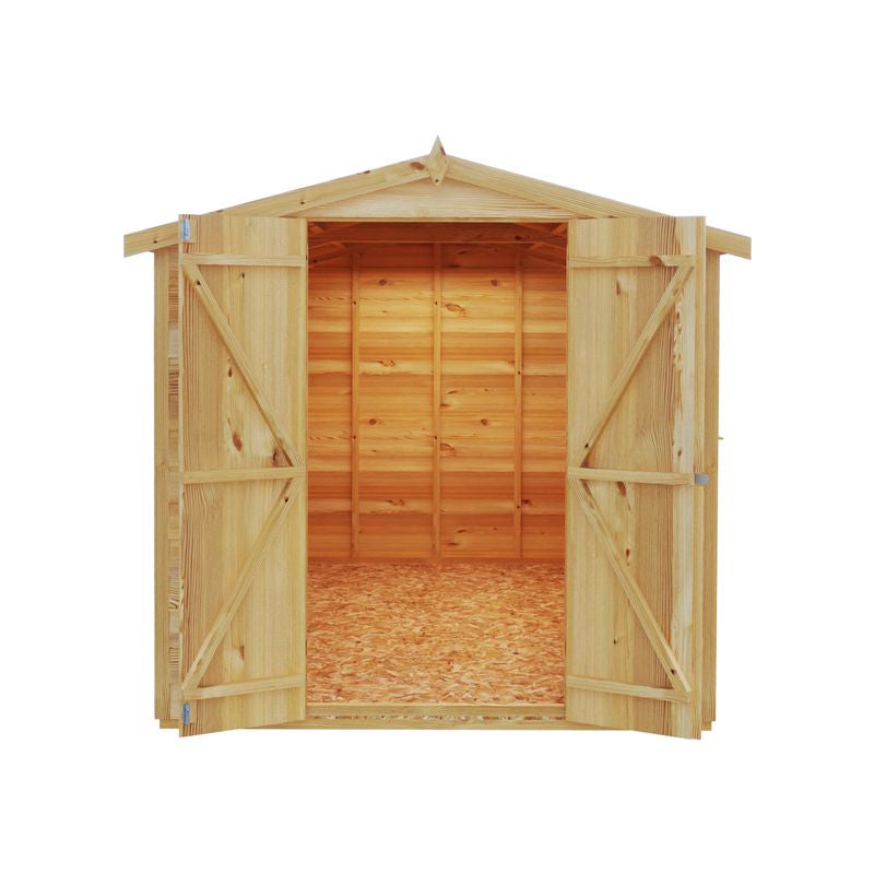 Loxley 6' x 10' Double Door Overlap Apex Shed | Sheds.co.uk