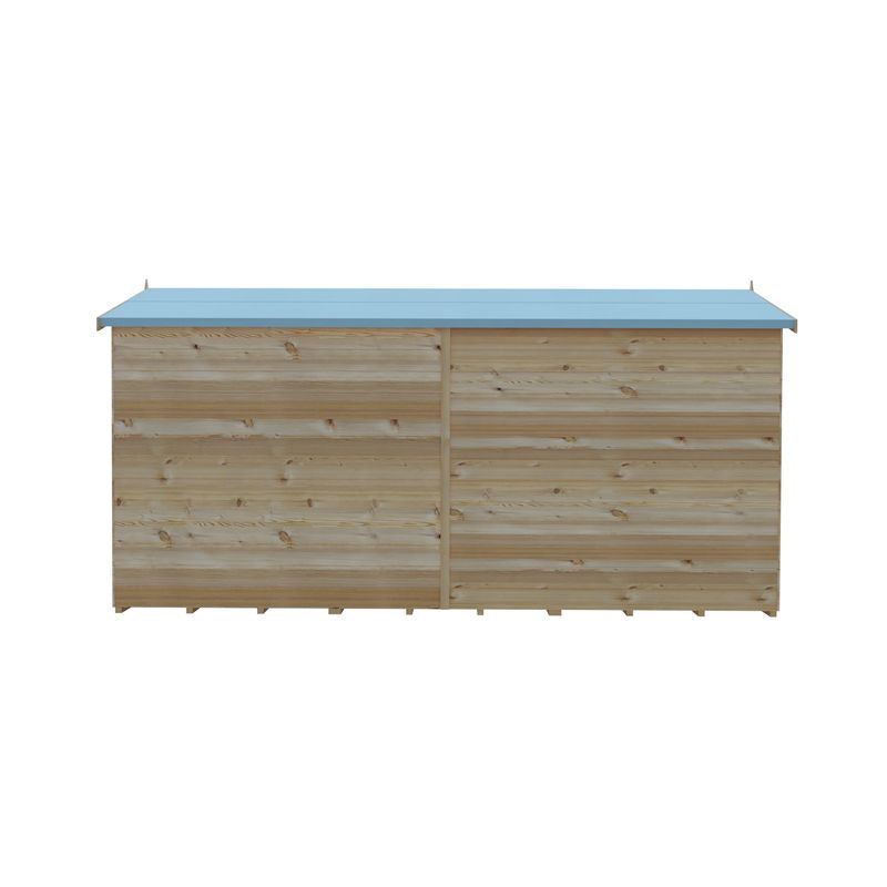 Loxley 6' x 12' Windowless Double Door Overlap Apex Shed | Sheds.co.uk