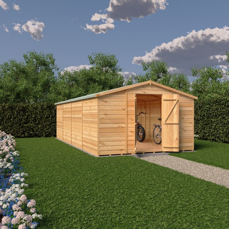Loxley 10' x 20' Windowless Double Door Overlap Apex Workshop | Sheds.co.uk