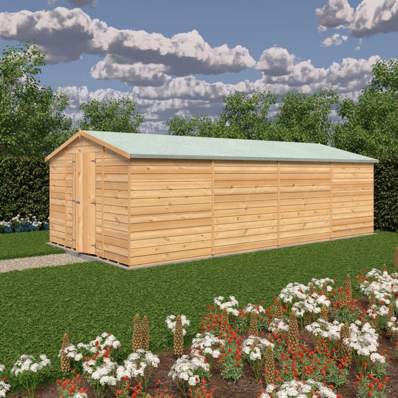 Loxley 10' x 20' Windowless Double Door Overlap Apex Workshop | Sheds.co.uk