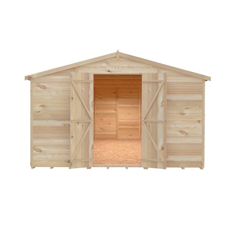 Loxley 10' x 20' Windowless Double Door Overlap Apex Workshop | Sheds.co.uk