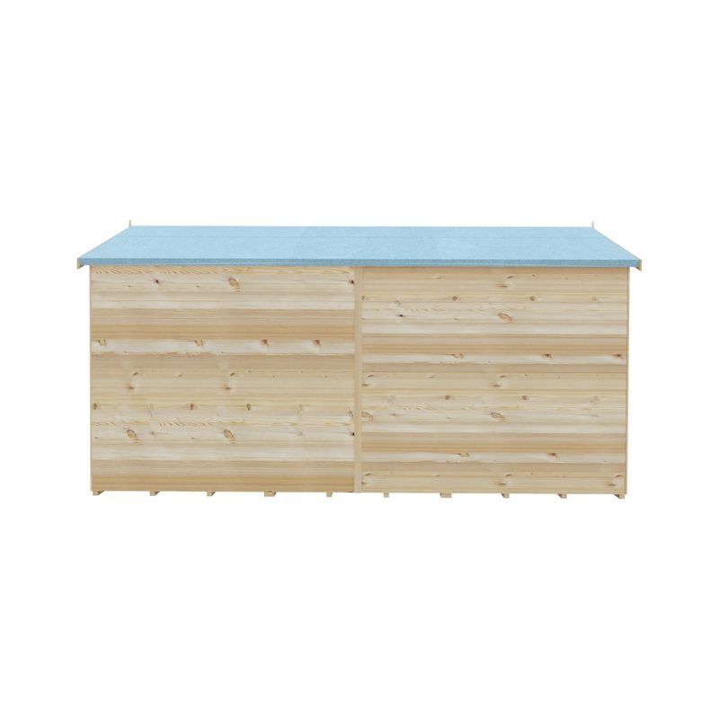 Loxley 8' x 12' Windowless Double Door Overlap Apex Shed | Sheds.co.uk