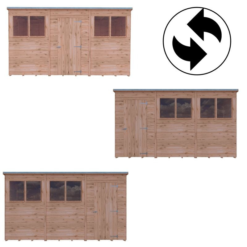 Loxley 12' x 6' Overlap Pent Shed | Sheds.co.uk