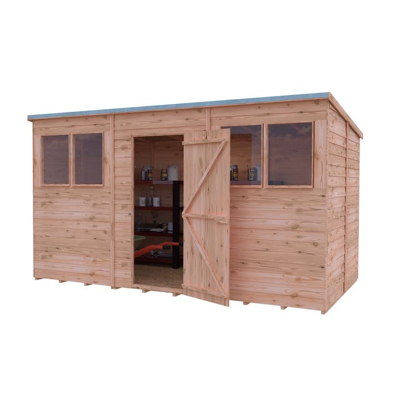 Loxley 12' x 6' Overlap Pent Shed | Sheds.co.uk