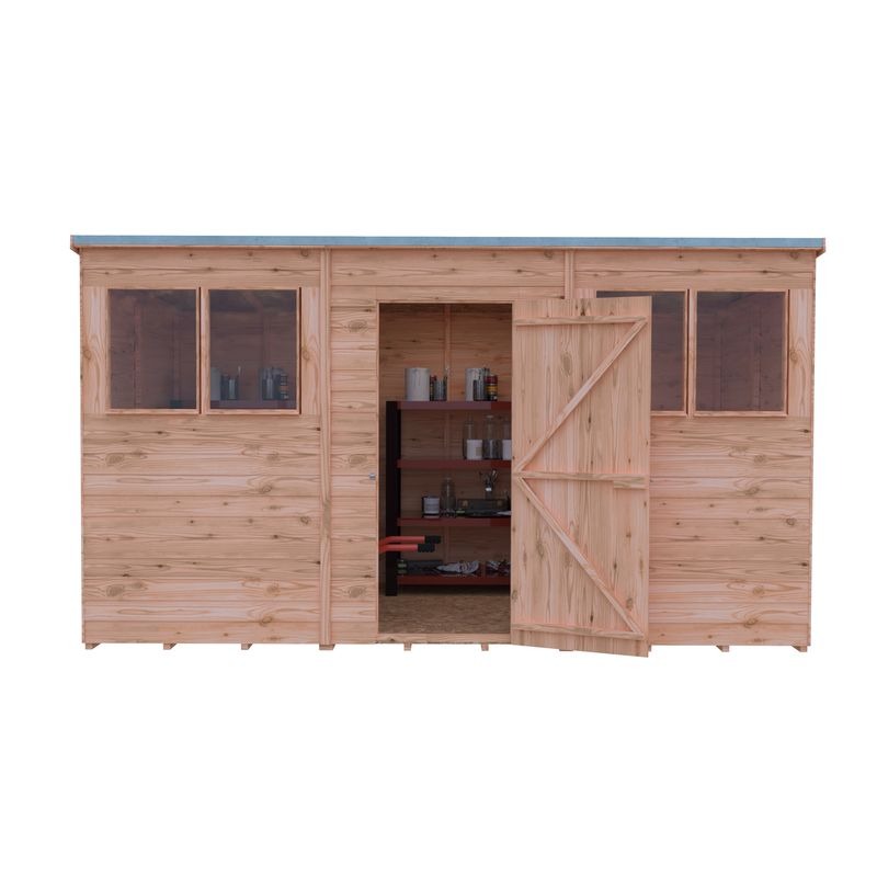 Loxley 12' x 6' Overlap Pent Shed | Sheds.co.uk