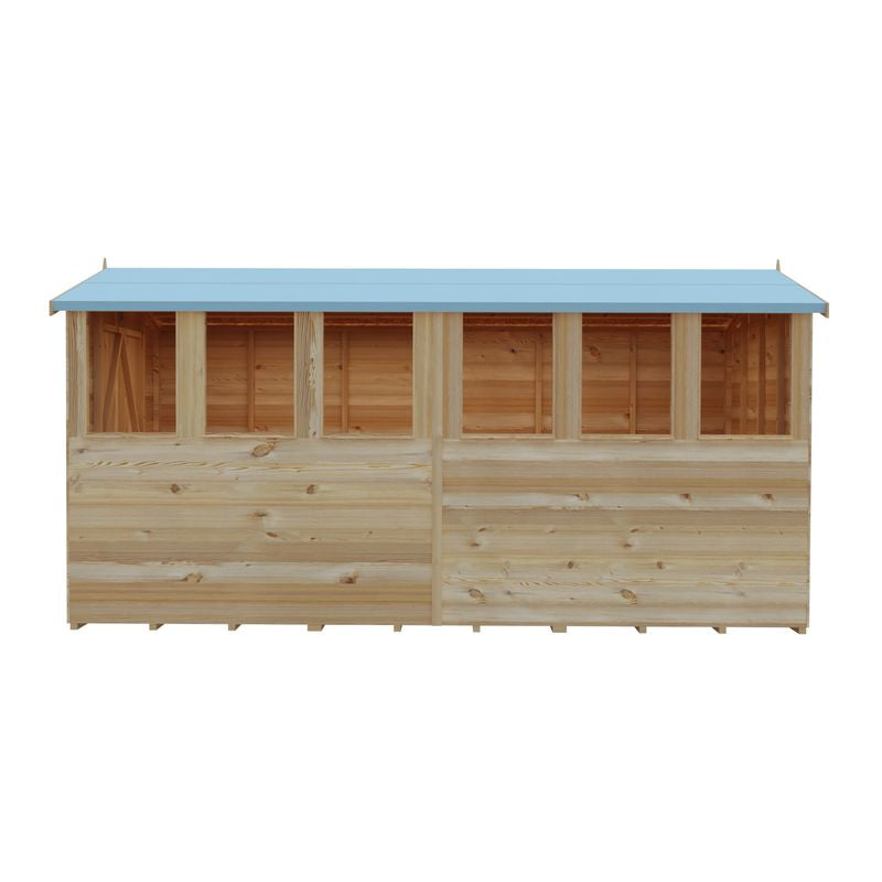 Loxley 6' x 12' Double Door Overlap Apex Shed | Sheds.co.uk