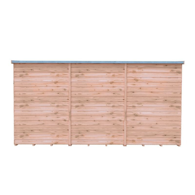 Loxley 12' x 6' Windowless Overlap Pent Shed | Sheds.co.uk