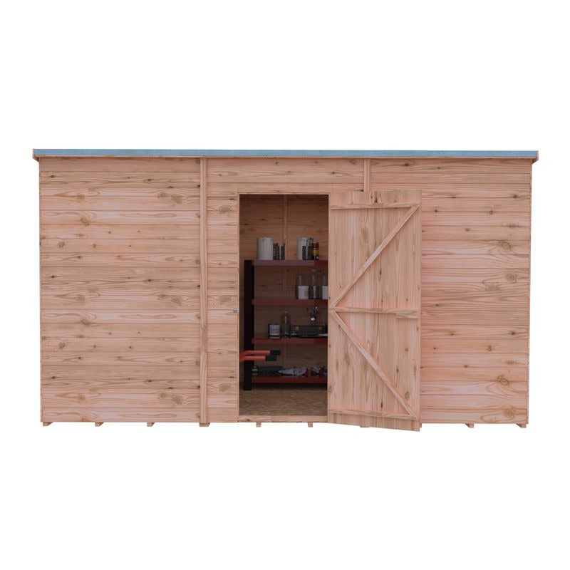 Loxley 12' x 6' Windowless Overlap Pent Shed | Sheds.co.uk