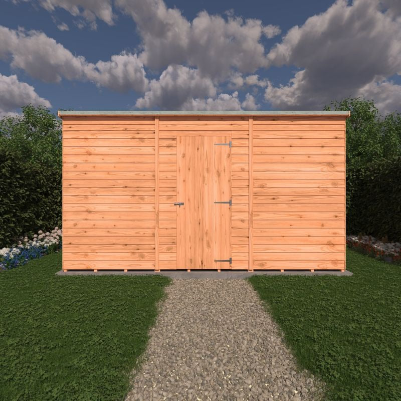 Loxley 12' x 6' Windowless Overlap Pent Shed | Sheds.co.uk