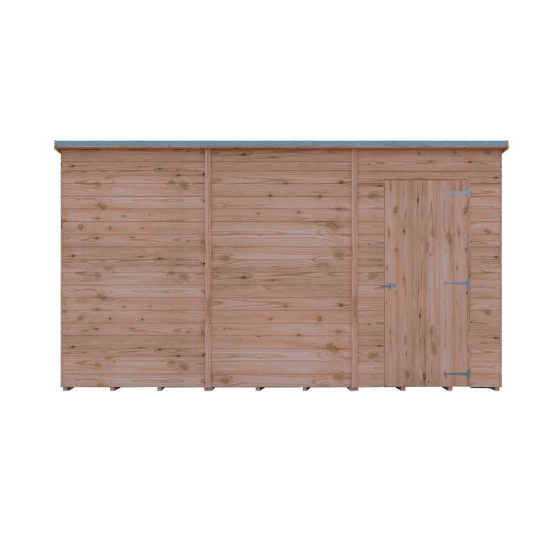 Loxley 12' x 6' Windowless Overlap Pent Shed | Sheds.co.uk