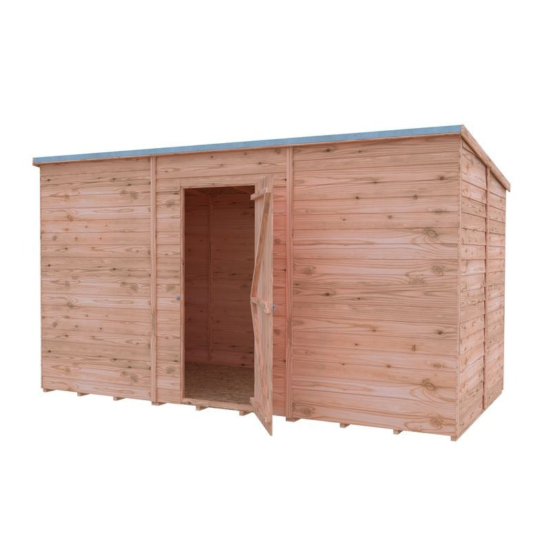 Loxley 12' x 6' Windowless Overlap Pent Shed | Sheds.co.uk