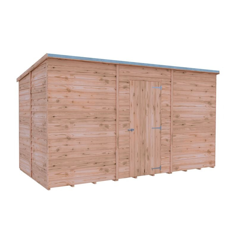 Loxley 12' x 6' Windowless Overlap Pent Shed | Sheds.co.uk