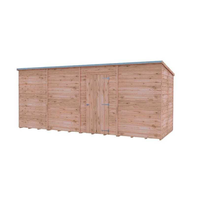 Loxley 16' x 6' Windowless Overlap Pent Shed | Sheds.co.uk