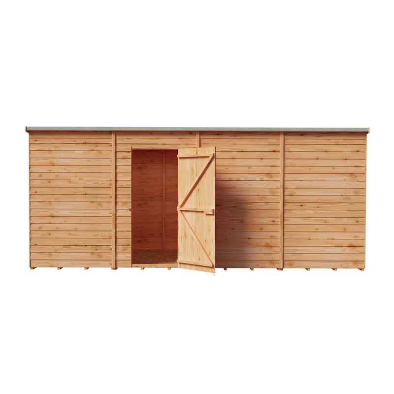 Loxley 16' x 6' Windowless Overlap Pent Shed | Sheds.co.uk