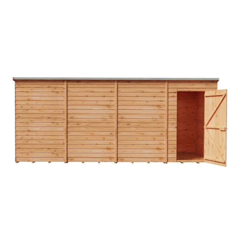 Loxley 16' x 6' Windowless Overlap Pent Shed | Sheds.co.uk
