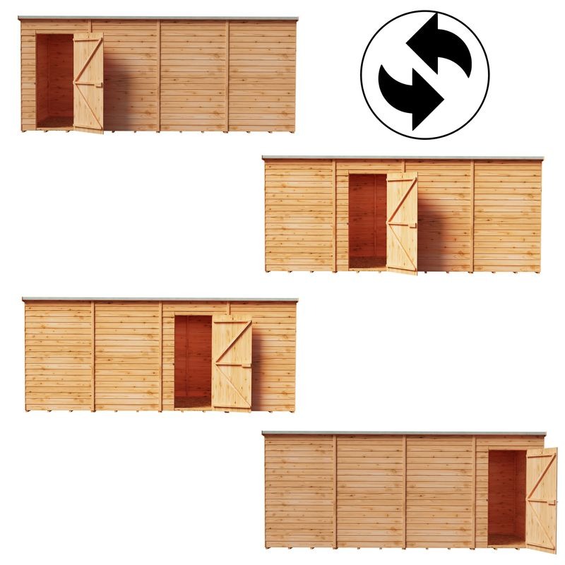 Loxley 16' x 6' Windowless Overlap Pent Shed | Sheds.co.uk