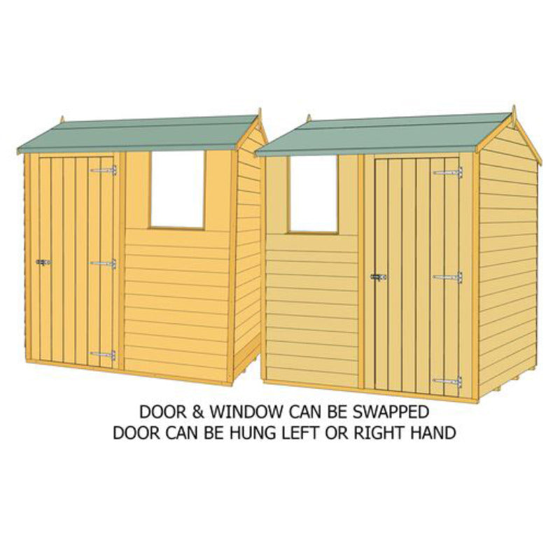 Loxley 6' x 4' Overlap Reverse Apex Shed | Sheds.co.uk