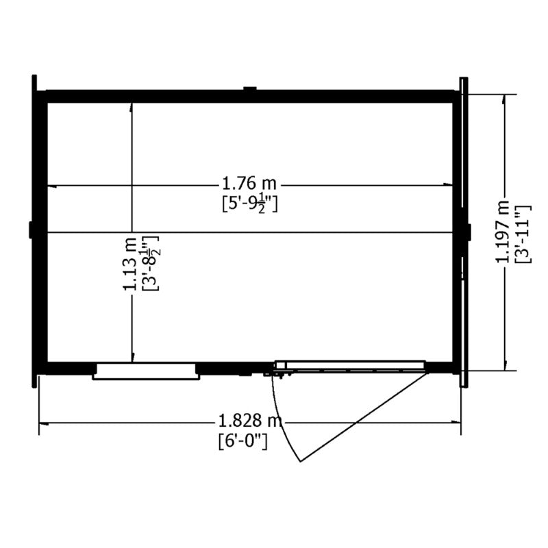 Loxley 6' x 4' Overlap Reverse Apex Shed | Sheds.co.uk