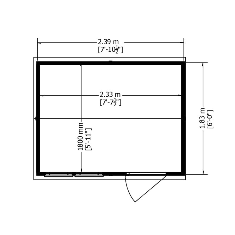 Loxley 8' x 6' Overlap Reverse Apex Shed | Sheds.co.uk