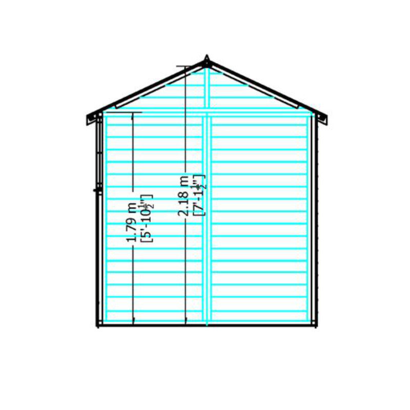 Loxley 8' x 6' Overlap Reverse Apex Shed | Sheds.co.uk
