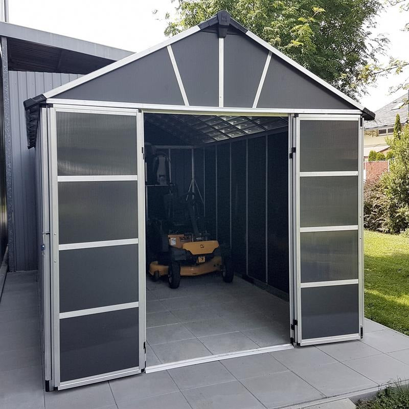 Palram - Canopia 11' x 17' Yukon Dark Grey Shed | Sheds.co.uk