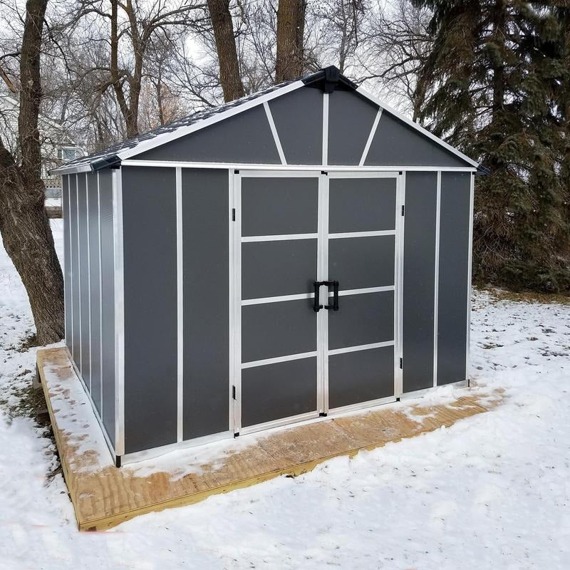 Palram - Canopia 11' x 9' Yukon Dark Grey Shed | Sheds.co.uk