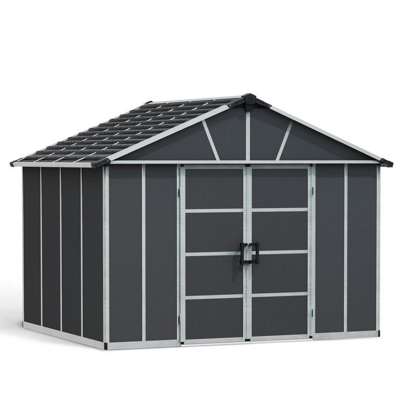 Palram - Canopia 11' x 9' Yukon Dark Grey Shed | Sheds.co.uk