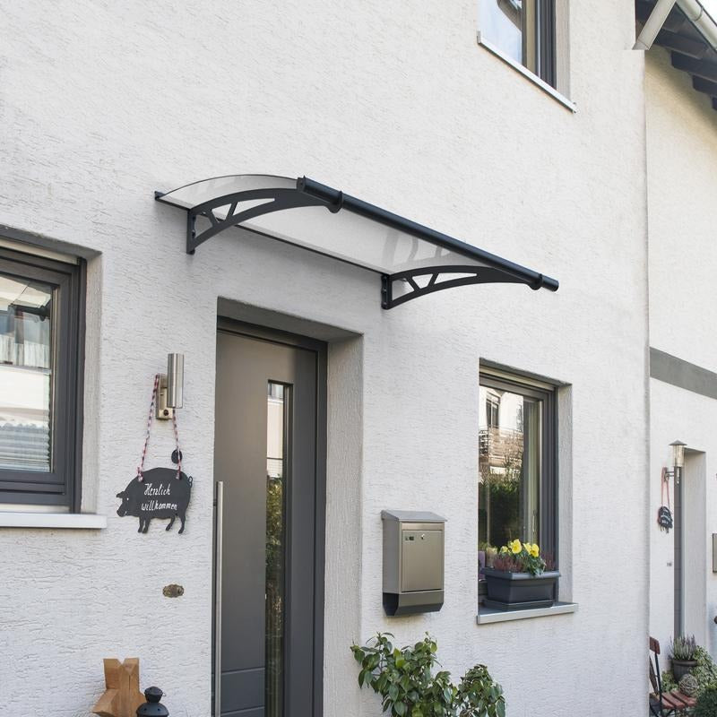 Palram - Canopia 1500 Altair Doorway Canopy - Grey Clear | Sheds.co.uk