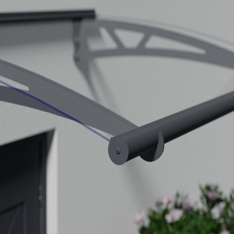 Palram - Canopia 1500 Altair Doorway Canopy - Grey Clear | Sheds.co.uk