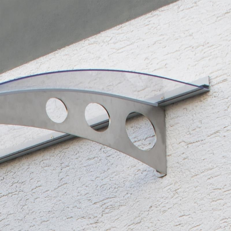 Palram - Canopia 1500 Helvetica Doorway Canopy - Silver Clear | Sheds.co.uk