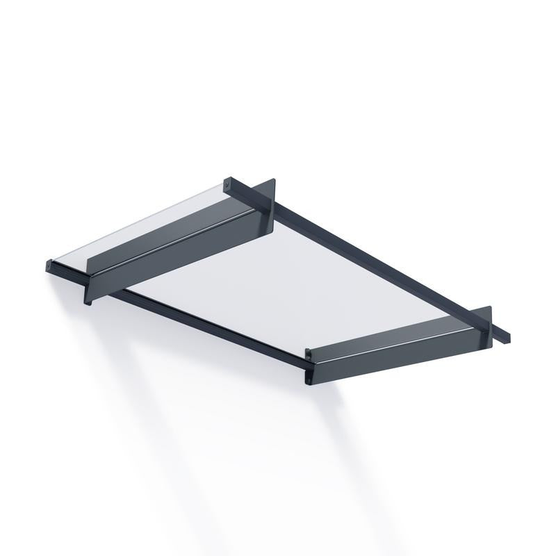 Palram - Canopia 1500 Nancy Doorway Canopy - Grey Clear | Sheds.co.uk