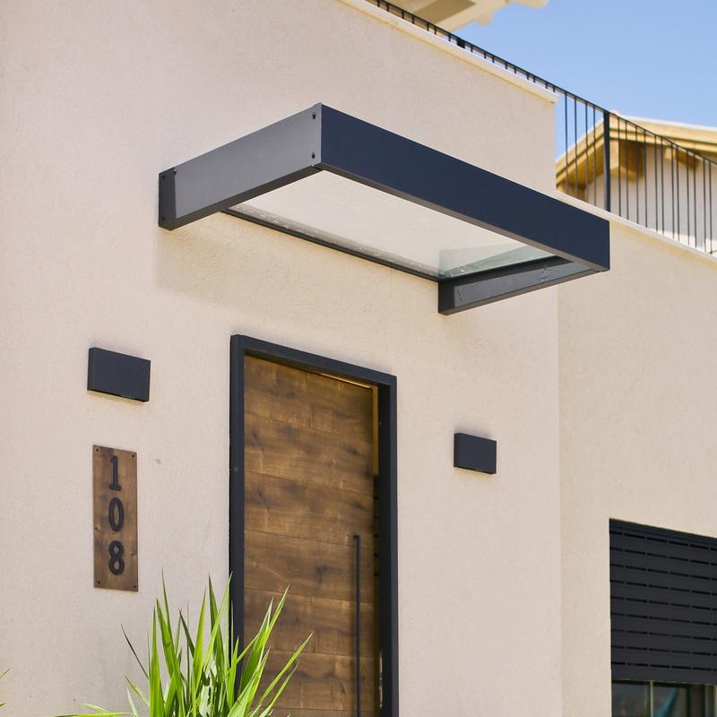 Palram - Canopia 1600 Sophia Doorway Canopy - Grey Clear | Sheds.co.uk