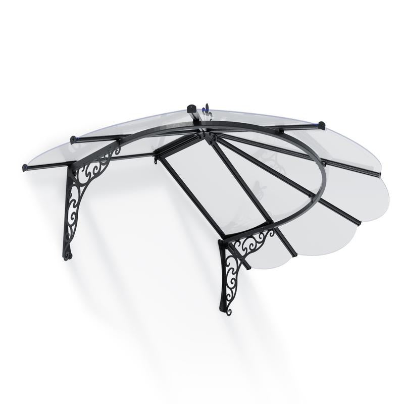 Palram - Canopia 1780 Iris Doorway Canopy - Black Clear | Sheds.co.uk