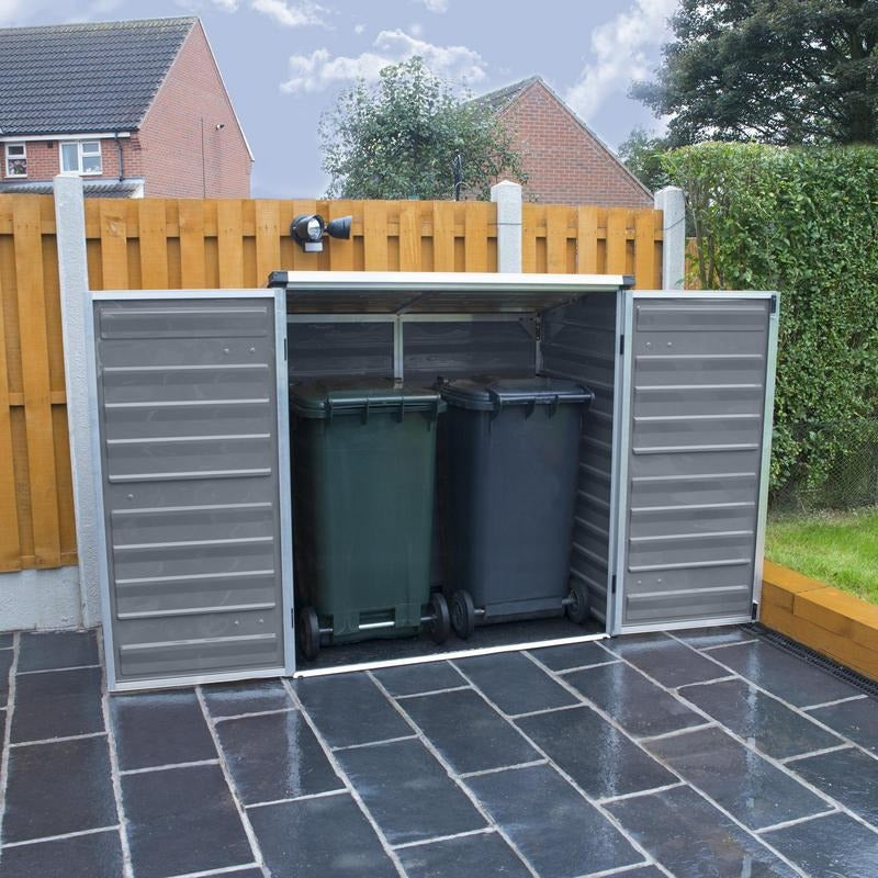 Palram - Canopia 4' x 3' Voyager Pent Grey Storage Shed | Sheds.co.uk
