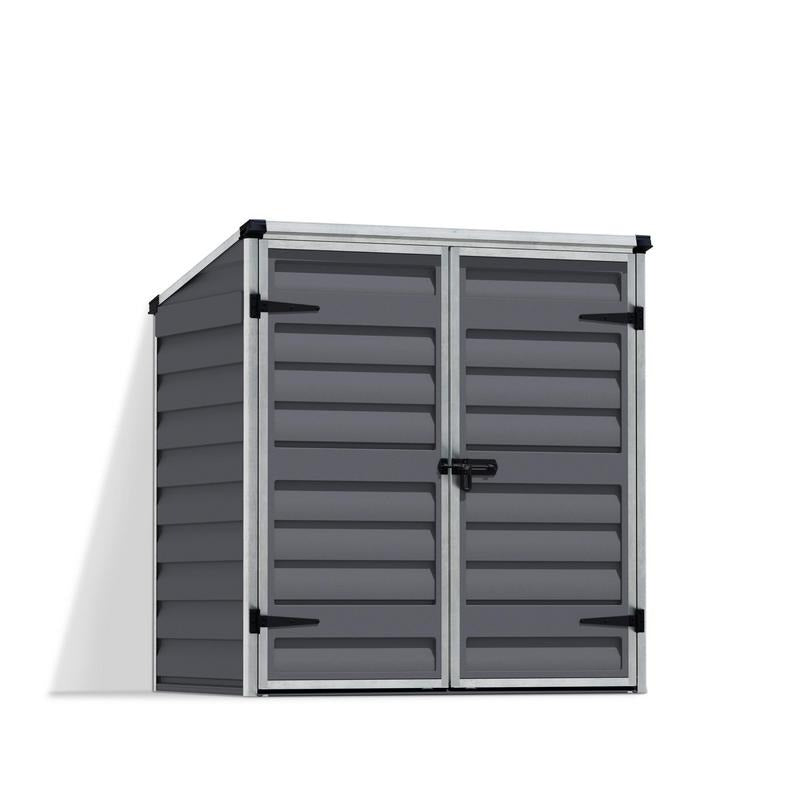 Palram - Canopia 4' x 3' Voyager Pent Grey Storage Shed | Sheds.co.uk